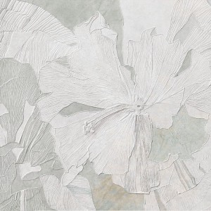 MALUMI - TAPETA HIBISCUS SAGE GREY