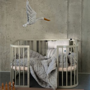 WALDIN - ŁÓŻECZKO 7w1 Z MATERACEM OLIWKA