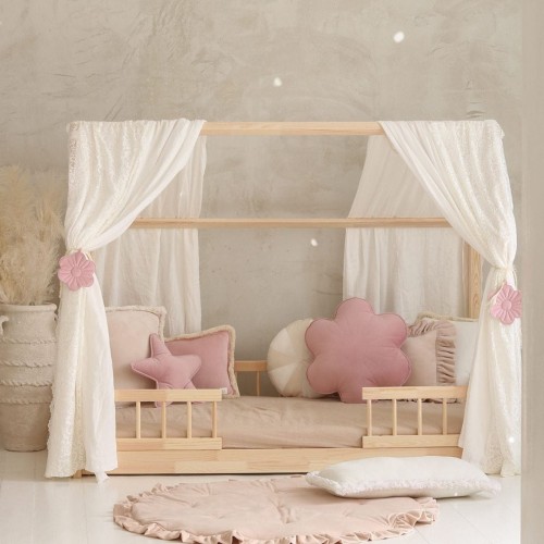 boho baldachim na łóżko domek