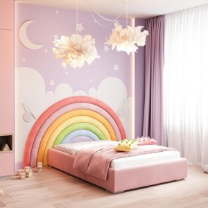 DAPPI - ŁÓŻKO TAPICEROWANE TĘCZA RAINBOW