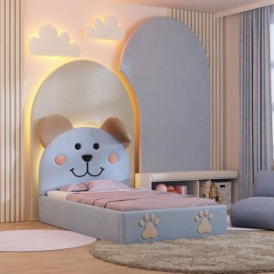 DAPPI - ŁÓŻKO TAPICEROWANE MIŚ TEDDYLUX