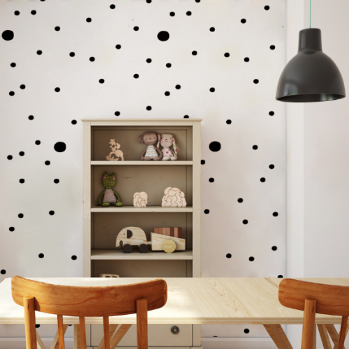 tapeta dziecięca w kropki