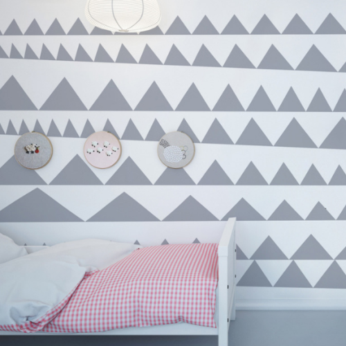 tapeta grey triangles