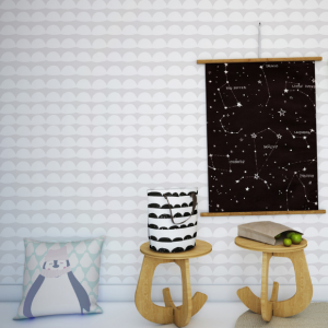 HUMPTY DUMPTY - TAPETA SCOOPS WHITE