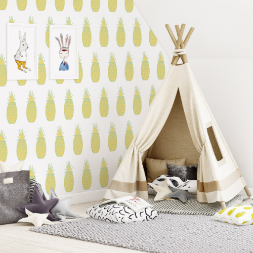 tapeta żółte ananasy