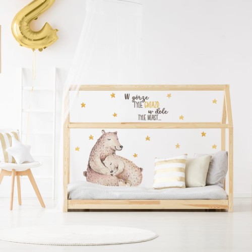 naklejki na ścianę śpiące niedźwiadki