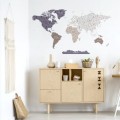 naklejka na ścianę mapa świata