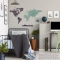 naklejka na ścianę mapa świata