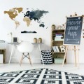 naklejka na ścianę do pokoju dziecka mapa świata