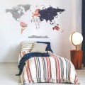 naklejka na ścianę do pokoju dziecka mapa świata