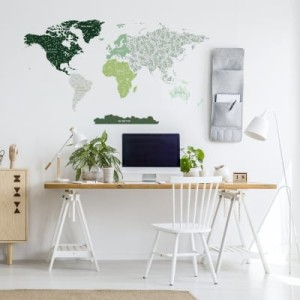 YOKO DESIGN - NAKLEJKA NA ŚCIANĘ MAPA ŚWIATA DK339