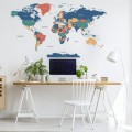 naklejka na ścianę mapa świata