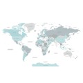 naklejka na ścianę mapa świata