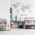 naklejka na ścianę mapa świata
