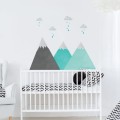 naklejki na ścianę do pokoju dziecka yoko design góry miętowe
