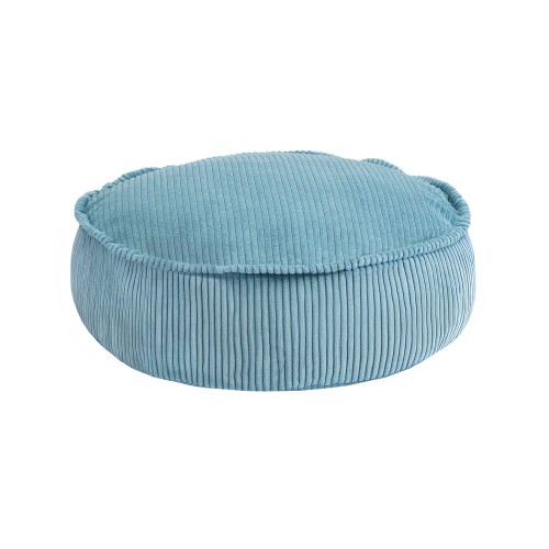 PUFA OKRĄGŁA SZTRUKSOWA AESTHETIC TURKUSOWA