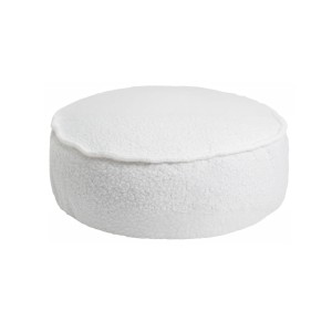 MEOW BABY - PUFA OKRĄGŁA BOUCLE BIAŁA