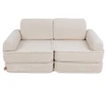 Sofa dziecięca Meow Baby Pocket Plus Bearly w kolorze kremowym