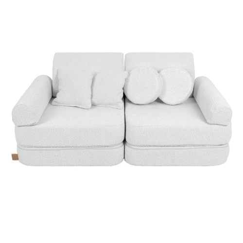 Sofa dziecięca Pocket Plus Boucle Biała - Meow Baby