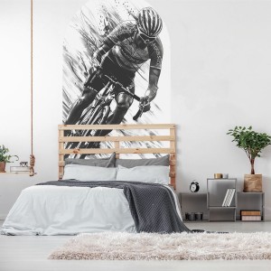 YOKO DESIGN - NAKLEJKA W KSZTAŁCIE ŁUKU KOLARZ ROWER