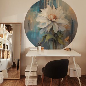 YOKO DESIGN - NAKLEJKA W KSZTAŁCIE KOŁA KWIATY