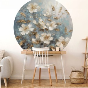 YOKO DESIGN - NAKLEJKA W KSZTAŁCIE KOŁA KWIATY