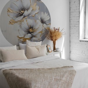 YOKO DESIGN - NAKLEJKA W KSZTAŁCIE KOŁA KWIATY