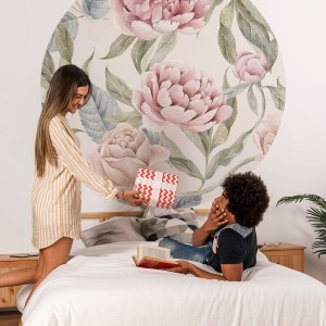 YOKO DESIGN - NAKLEJKA W KSZTAŁCIE KOŁA PIWONIE