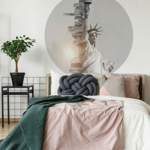 YOKO DESIGN - NAKLEJKA W KSZTAŁCIE KOŁA MIASTO NOWY JORK