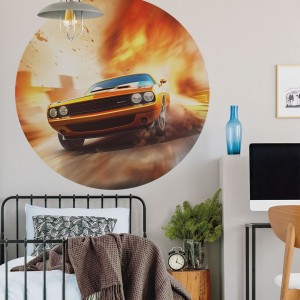 YOKO DESIGN - NAKLEJKA W KSZTAŁCIE KOŁA SAMOCHÓD