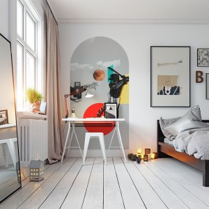 YOKO DESIGN - NAKLEJKA W KSZTAŁCIE ŁUKU KOLAŻ SPORT