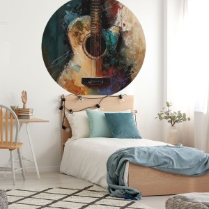 YOKO DESIGN - NAKLEJKA W KSZTAŁCIE KOŁA GITARA