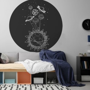 YOKO DESIGN - NAKLEJKA W KSZTAŁCIE KOŁA KOSMOS