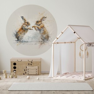YOKO DESIGN - NAKLEJKA W KSZTAŁCIE KOŁA ZAJĄCE