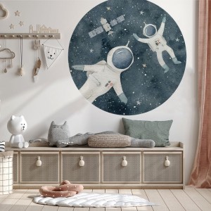 YOKO DESIGN - NAKLEJKA W KSZTAŁCIE KOŁA KOSMONAUCI
