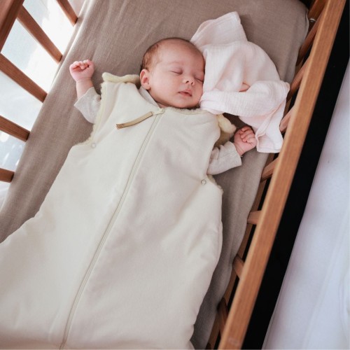 WEŁNIANY ŚPIWOREK NIEMOWLĘCY JASNY BEŻ