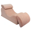 Fotel dla Dziewczynki Wave Lounger Aesthetic Pudrowy Róż