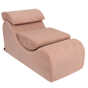 Wygodny Fotel Piankowy dla Dziecka Wave Lounger Aesthetic Pudrowy Róż - Meow Baby