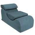 Wygodny Fotel Piankowy dla Dziecka Wave Lounger Aesthetic Turkusowy - Meow Baby