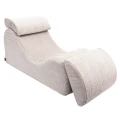 Wygodny Fotel Piankowy dla Dziecka Wave Lounger Aesthetic Ecru