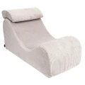 Ecru Wygodny Fotel Piankowy dla Dziecka Wave Lounger Aesthetic