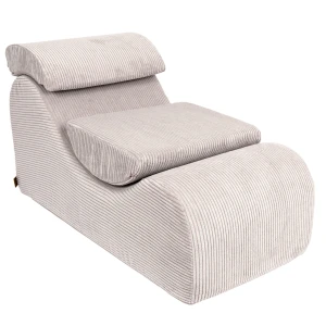 Wygodny Fotel Piankowy dla Dziecka Wave Lounger Aesthetic Ecru - Meow Baby