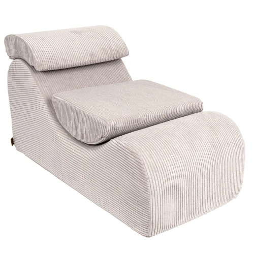 Wygodny Fotel Piankowy dla Dziecka Wave Lounger Aesthetic Ecru - Meow Baby