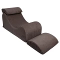 Wygodny Fotel Piankowy dla Dziecka Wave Lounger Aesthetic Brązowy