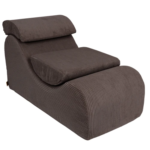 Wygodny Fotel Piankowy dla Dziecka Wave Lounger Aesthetic Brązowy - Meow Baby