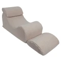 Jasnoszary fotel dziecięcy Wave Lounger Bearly