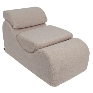 Wygodny Fotel Piankowy dla Dziecka Wave Lounger Bearly Jasnoszary - Meow Baby