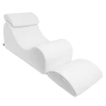 Wygodny Fotel Piankowy dla Dziecka Wave Lounger Boucle Biały