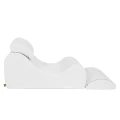 Wygodny Fotel do pokoju dziecka Wave Lounger Boucle Biały - Meow Baby