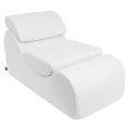 Wygodny Fotel Piankowy dla Dziecka Wave Lounger Boucle Biały - Meow Baby